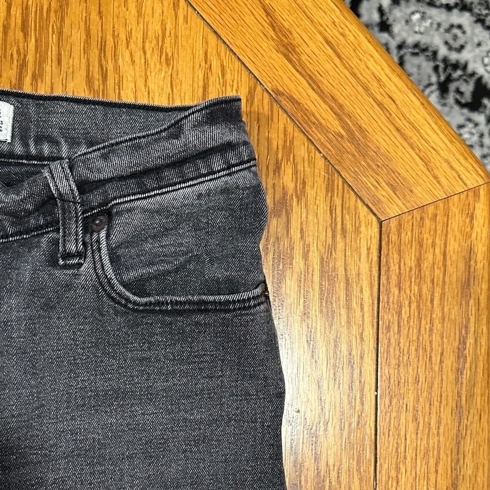 *ABERCROMBIE & FITCH* Black The 90’s Slim Straight Ultra High Rise Jeans Sz 0 - Picture 4 of 8